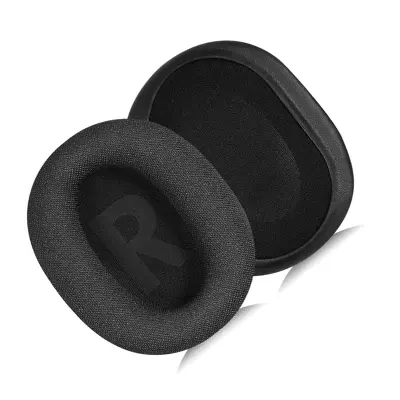 Črne bombažne ušesne blazinice za Logitech G PRO X (2 kosa)