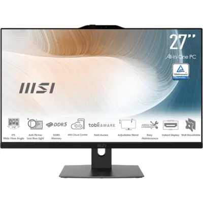 Računalnik vse-v-enem MSI Modern AM272P 1M-1221XEU Core 7, 16 GB RAM, 1 TB SSD, 68,5 cm (27"), W11P, črn
