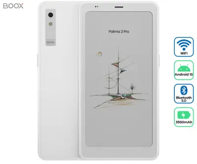 Smart paper tablica BOOX Palma2 Pro, bel, barvni zaslon, Android, 8GB+128GB
