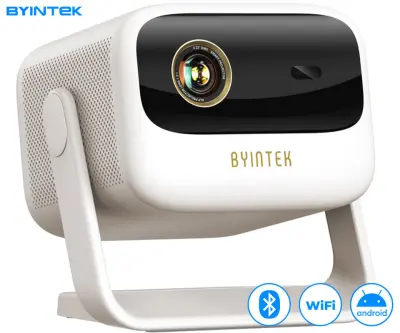 Projektor BYINTEK UFO U90 MAX, prenosni, 4LED DLP Android TV, Dual WIFI, Bluetooth, polnilna baterija
