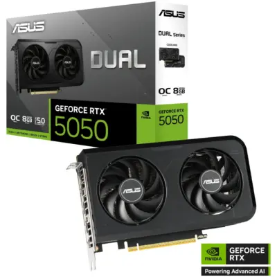 Grafična kartica ASUS Dual GeForce RTX 5050 OC, 8GB GDDR6, PCI-E 5.0 DUAL-RTX5050-O8G