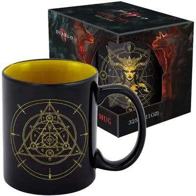 Skodelica DIABLO IV - Lilith «Gold Edition», 11 OZ (330 ml)  z darilno embalažo