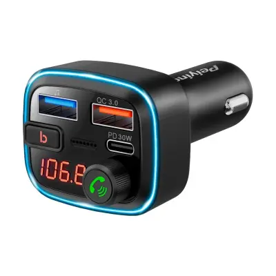 FM oddajnik Bluetooth PEIYING 0487,  MP3,  PD 30W, QC 3.0