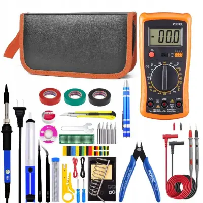 Komplet za spajkanje z multimetrom in orodjem