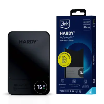 3MK HARDY POWERBANK 10000MAH 22.5W ZA TELEFONE MAGSYNERGY USB C1L ČRN