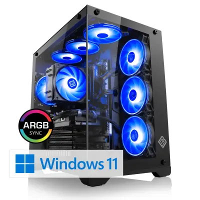 CSL Gaming PC M12290H, AMD Ryzen 7 8700F, (8x 4100 MHz), Radeon RX 9070 XT, 32 GB DDR5-RAM, SSD 2 TB, Windows 11 Home
