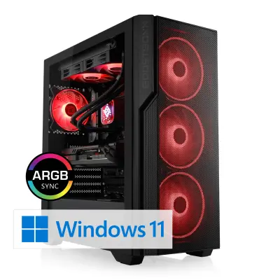 CSL Gaming PC M12220H, AMD Ryzen 7 7800X3D, (8x 4200 MHz), Radeon RX 9070 XT, 32 GB DDR5-RAM, SSD 2 TB, Windows 11 Home
