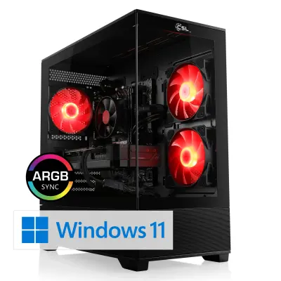 CSL Gaming PC M11830H, AMD Ryzen 7 8700F, (8x 4100 MHz), GeForce RTX 5070, 32 GB DDR5-RAM, SSD 1 TB, Windows 11 Home