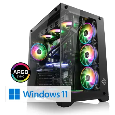 CSL Gaming PC M11880H, AMD Ryzen 7 9700X, (8x 3800 MHz), GeForce RTX 5070 Ti, 32 GB DDR5-RAM, SSD 2 TB, Windows 11 Home