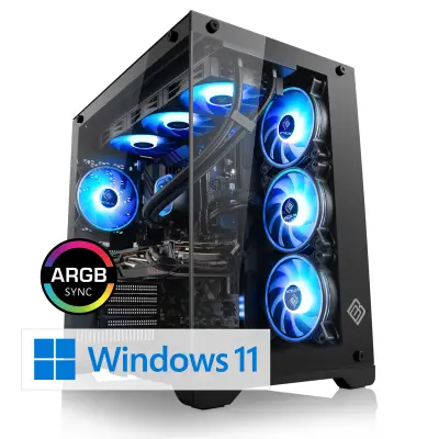 CSL Gaming PC M12230H, AMD Ryzen 7 7800X3D, (8x 4200 MHz), Radeon RX 9070 XT, 32 GB DDR5-RAM, SSD 2 TB, Windows 11 Home