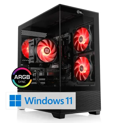 CSL Gaming PC M11860H, AMD Ryzen 7 9700X, (8x 3800 MHz), GeForce RTX 5070, 32 GB DDR5-RAM, SSD 2 TB, Windows 11 Home