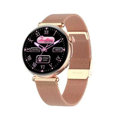 Pametna ura za napredno spremljanje zdravja z umetno inteligenco in fitnes sledenjem PinkGold