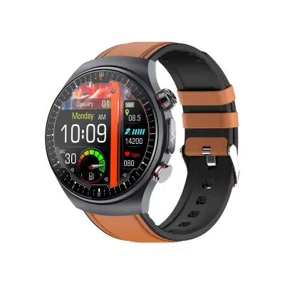 Napredna pametna ura AMOLED ECG z merjenjem glukoze in telesne sestave Brown