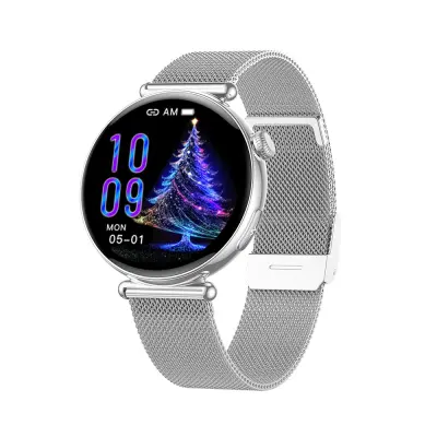 Pametna ura za napredno spremljanje zdravja z umetno inteligenco in fitnes sledenjem Silver