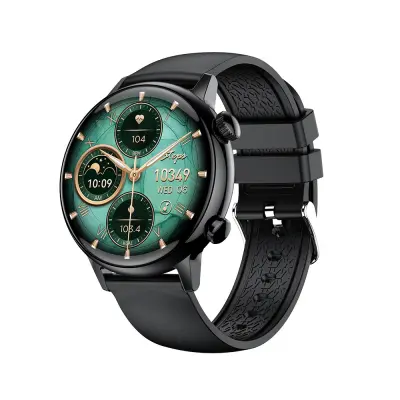 Pametna ura s črno številčnico in črnim silikonskim paščkom - Bluetooth, NFC