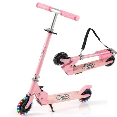 Otroški zložljivi skuter s kolesi LED Otroški skuter