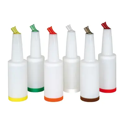 1L dozirna steklenica z izlivom, oranžna za natančno točenje tekočin