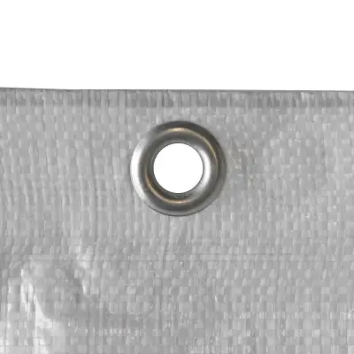 Gradbena ponjava 3,10 x 10 m, 150 g/m HDPE/LDPE z aluminijastimi očesi, vodoodporna zaščita