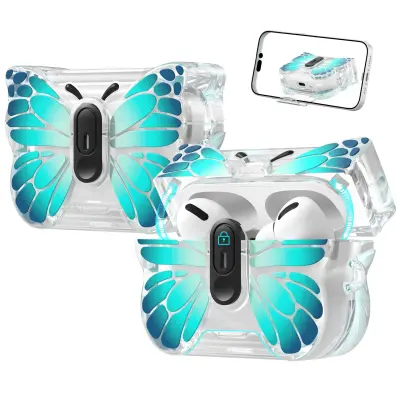 Kompatibilno ohišje Butterfly TPU za Apple AirPods 4 - odporen na praske Green