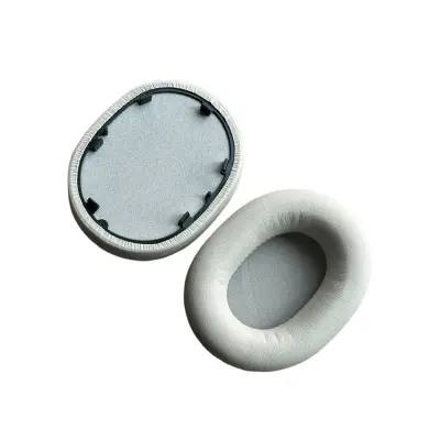 2 Kos Usnjenih Blazinic za Ušesa, Združljive s SONY WH-1000XM5 & XM6 Silver