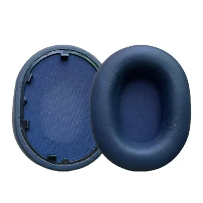 Združljivi SONY WH-1000XM5 & XM6 modri ušesni vložki iz jagnječje kože (2 kosa)