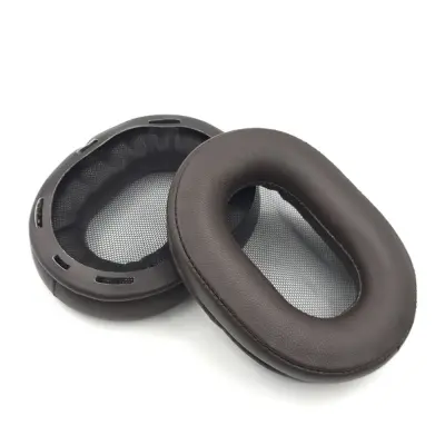 2 Kosa Nadomestnih Blazinic za Ušesa iz Ovčje Kože za Slušalke Sony MDR-1R/1RMK2 Brown