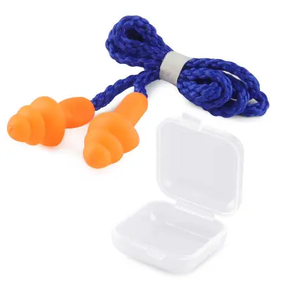 Čepki za ušesa z vrvico - Zmanjšanje hrupa in vodoodpornost Blue