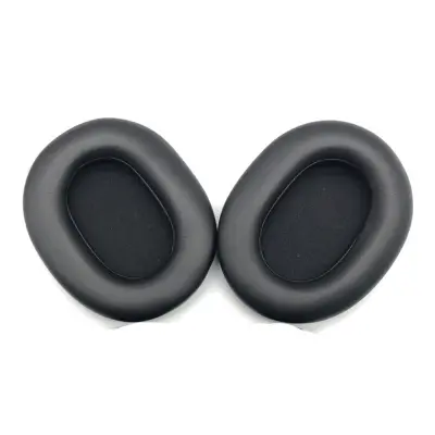 Združljivi usnjeni ušesni blazinici za Sony WH-1000XM5 in XM6 - Izboljšano udobje Black