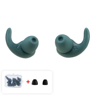 Udobni čepki za ušesa za zmanjševanje hrupa za spanje in blokiranje zvoka Green