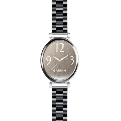 Združljiv s Garmin Lily 2 - 14 mm jekleni pašček za uro s tremi perlami Black