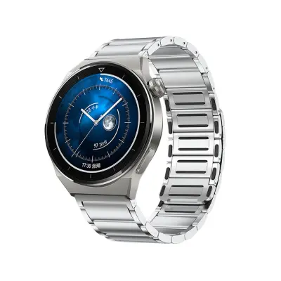 Združljiv jeklen magnetni pašček za uro Huawei GT3 Pro Silver 20 mm
