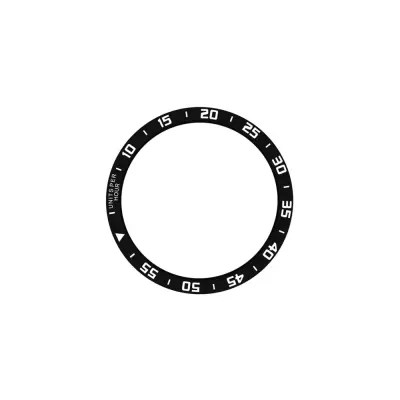 Združljiv s Samsung Galaxy Watch 5 Pro Črno-bel 45 mm obroč iz nerjavečega jekla