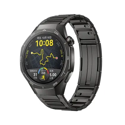 Združljiv jekleni pašček za uro HUAWEI GT5 Pro - 22 mm nadomestni pašček DarkGrey