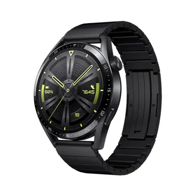 Združljiv s Huawei GT4/Buds - 22mm titanov pašček za uro Black