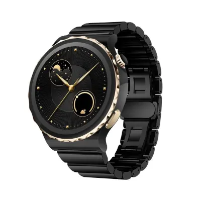 Združljiv s Huawei/Samsung 20 mm keramični pašček za uro - Eleganten in varen Black 20 mm