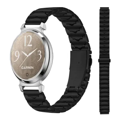Združljiv s Garmin Lily 2 nerjaveče jeklo Bat Watch Band 12mm Black