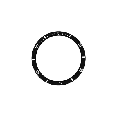 Združljivo s Samsung Watch5 Pro Črno-belo 45mm nerjaveče jeklo - Obroč s časovno skalo