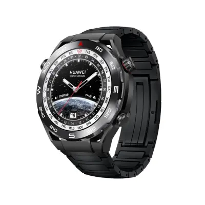 Združljiv s Huawei Ultimate - Premium titanov pašček za uro Black