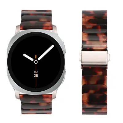 Združljiv z Samsung Watch 8/8 Classic smolni pašček - eleganten in udoben Brown+Black