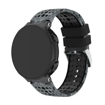 Združljiv silikonski pašček za uro Garmin Fenix 3HR/5X/6X/7X - 26 mm Quick Fit Black+Camouflage