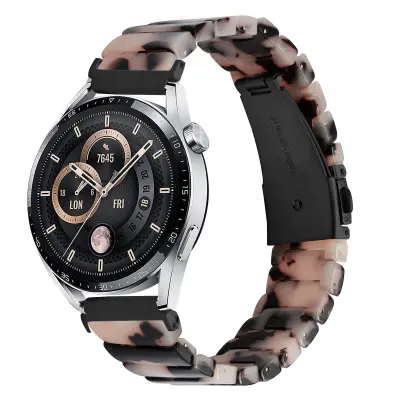 22mm Univerzalni smolni pašček za uro - eleganten nadomestni trak Black