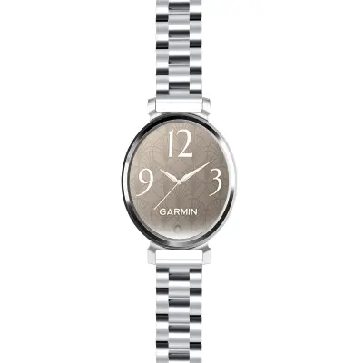 Združljiv s Garmin Lily 2 - 14 mm jekleni pašček za uro s tremi perlami Silver