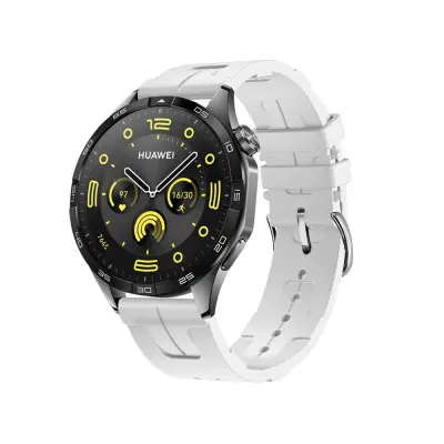 Združljiv s Huawei GT4 Series Silikonski pašček za uro - Več barv in velikosti White 22 mm
