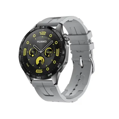 Združljiv s Huawei GT4 Series Silikonski pašček za uro - Več barv in velikosti Grey 22 mm