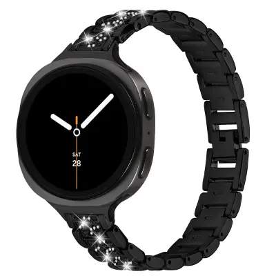 Elegantna diamantna zapestnica iz nerjavečega jekla za Samsung Watch 8 Black
