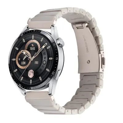 22mm Univerzalni smolni pašček za uro - eleganten nadomestni trak Beige