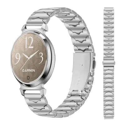 Združljiv s Garmin Lily 2 nerjaveče jeklo Bat Watch Band 12mm Silver