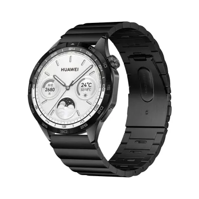 Združljiv 22mm jekleni pašček za uro Huawei Watch 4 Pro, GT4 - Hitra sprostitev Black