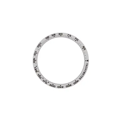 Združljiv s Samsung Galaxy Watch 5 Pro srebrno-črn obroč s časovno skalo 45 mm