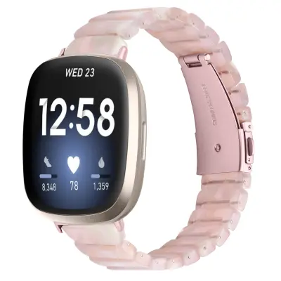 Združljiv smolni pašček za uro Fitbit Versa 3/4/Sense 2 - eleganten, vodoodporen in nastavljiv Pink